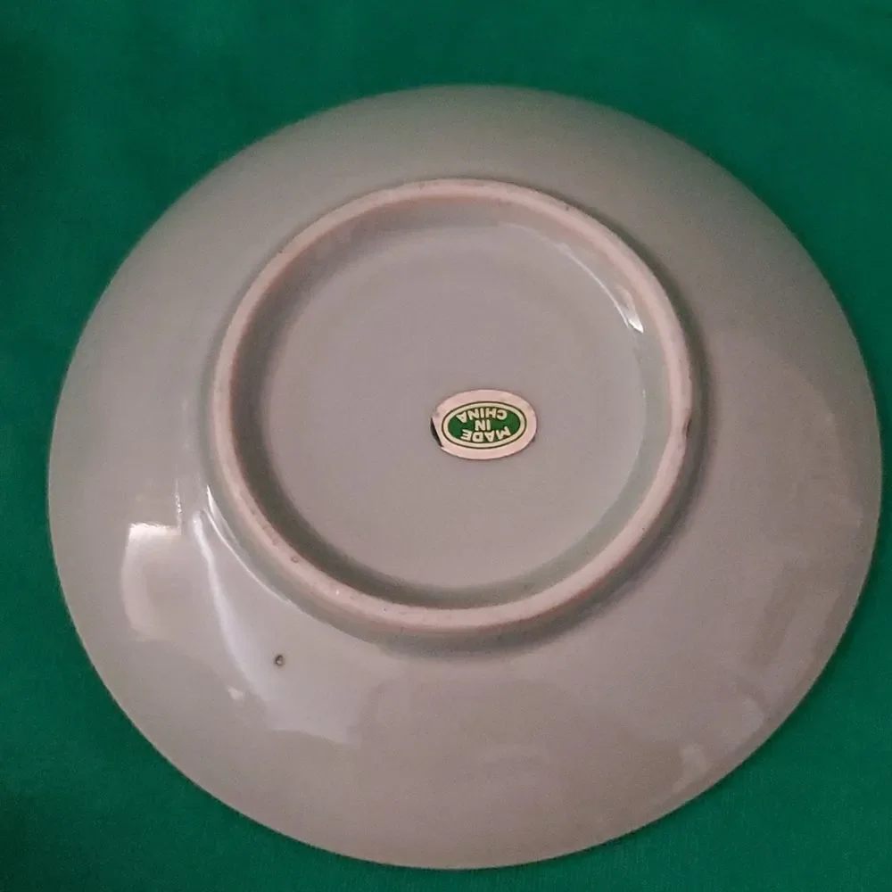 Vintage Longquan Celadon Koi Carp Fish Tea Cup Saucer 6 0z.